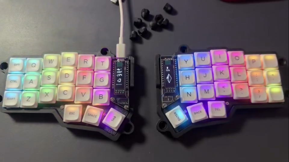 corne with rgb